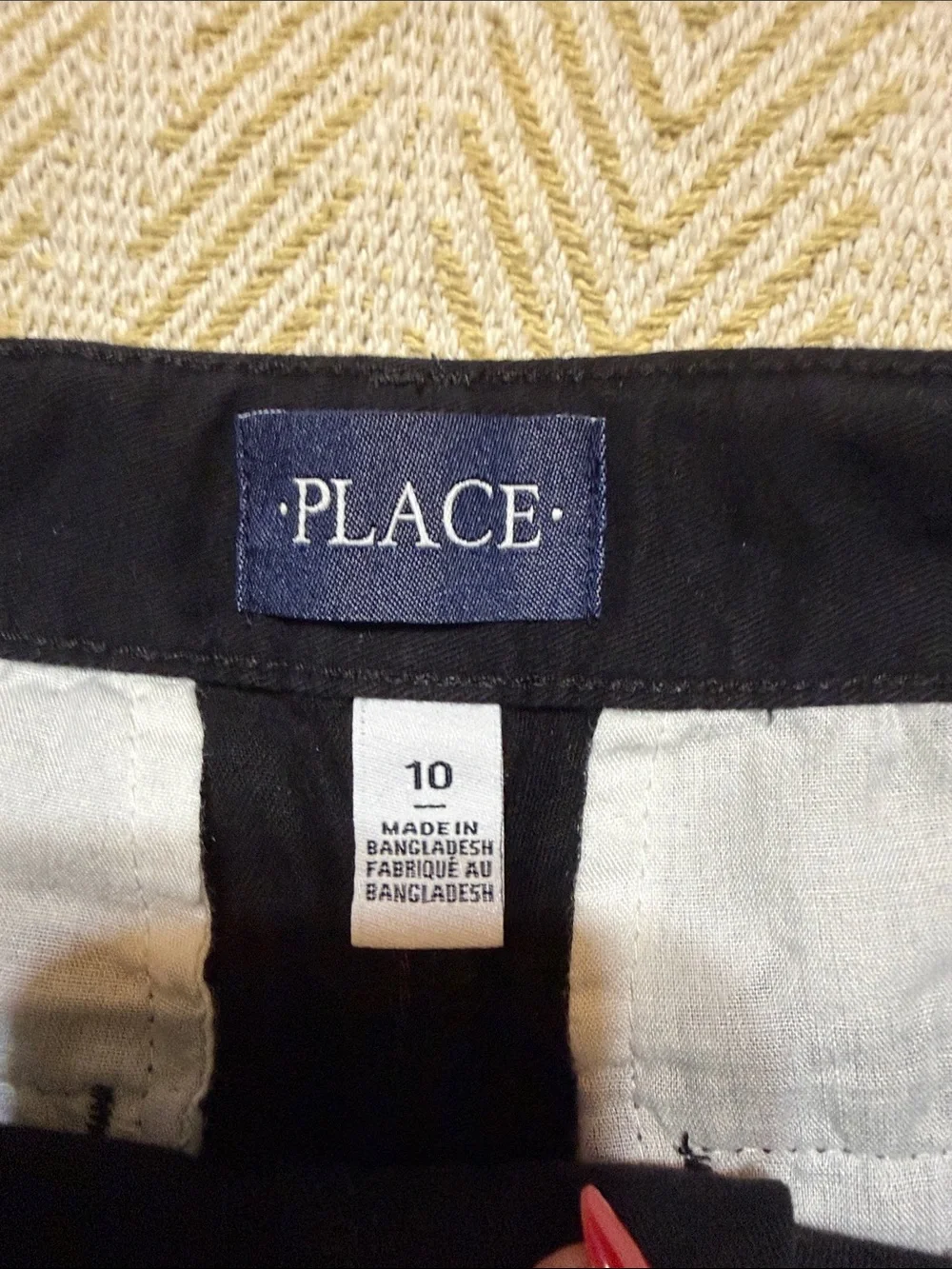 Boy’s Black Cotton Blend Shorts